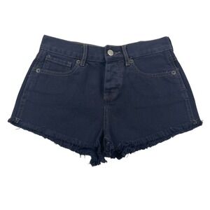 Brandy Melville Size 25 Blue Cut-Off Frayed Denim Jean Shorts Daisy Dukes Cotton